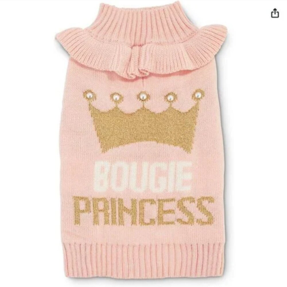 Bougie Princess Pink Dog Sweater Large for small breed NWT $21.99